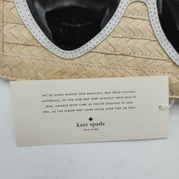 Kate Spade New York Neutral Straw Splash Out Hello Stranger Clutch. - Picture 9 of 16